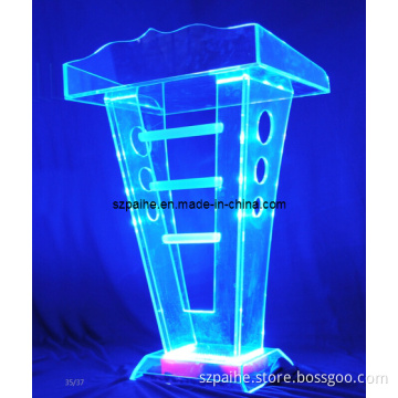 LED Perspex Glass Podium with LED Lighting
